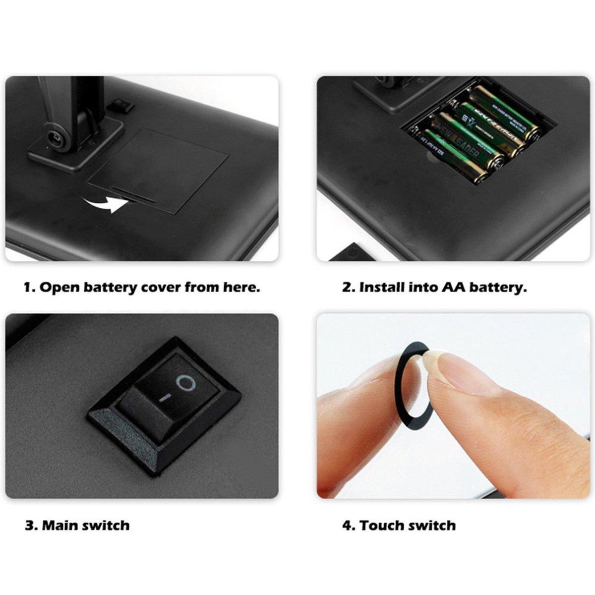 

Women s Touch Control LED Cosmetic Mirror with Organizer Stand Black