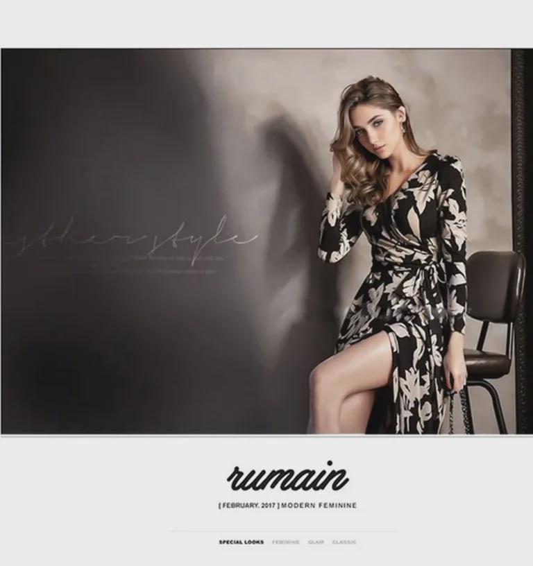 Sukienka kopertowa z szyfonu ze sznurowaniem i rozcięciem w talii - Elegancka długa spódnica