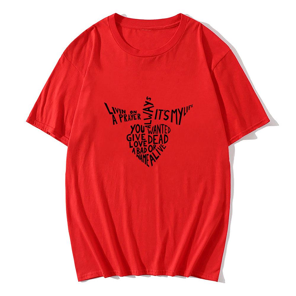 BonJovi T-shirts Funko Pop Gothic Aesthetic Men/Women Tee-shirt Summer 100%Cotton Round Neck Tshirt Ropa Hombre Casual Clothes