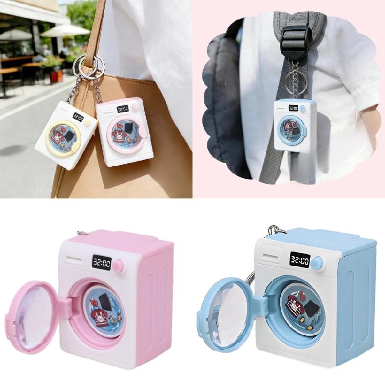 Charming Cartoon Laundry Keychain ABS Made Sturdy Ornament Stress Relief Keychain Ideal For Gifts And Daily Use