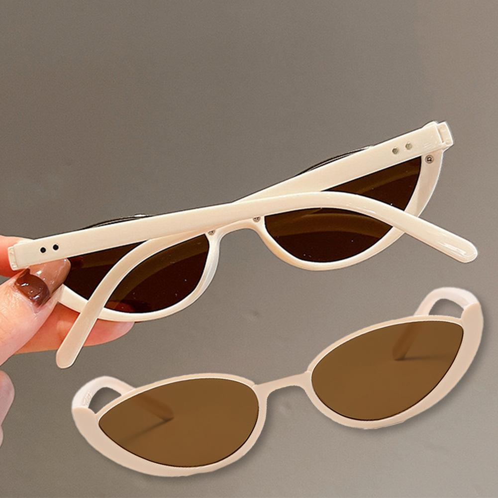 1 buc retro jumătate de cadru ochelari de soare Cat-Eye în aer liber ultra ușoare protecție solară ochelari de soare la modă