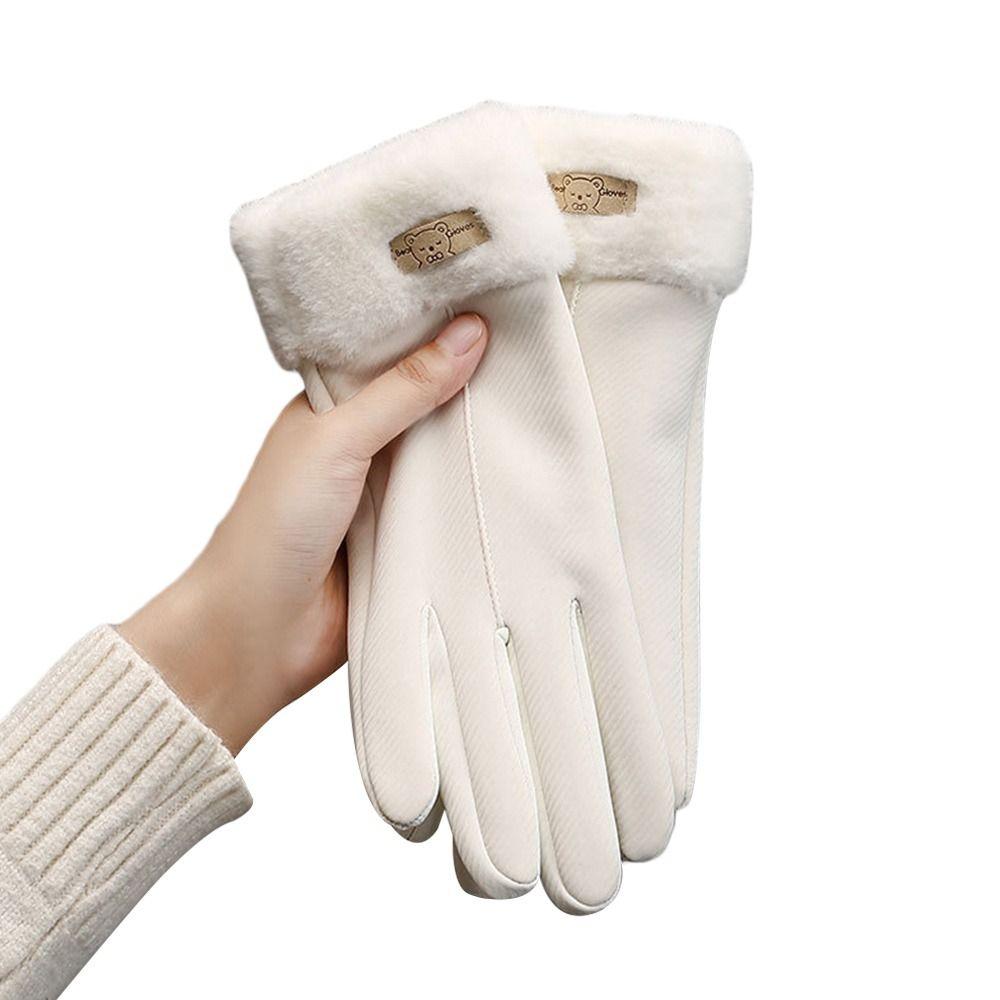 Thick Women Winter Gloves Touchscreen Driving Gloves Fashion Plush Gloves  Outdoor