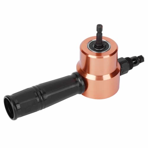 Sheet Metal Nibbler, 2-Flute Cutting Tool for Power Drills, with Bendability and Straight Cutting Capability, and a Handle for Extended Use, Ideal for