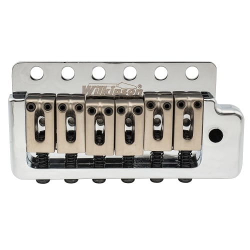 Wilkinson WOV09 Deluxe 10.5mm ST Tremolo Bridge, 6-Point, American Vintage Narrow Spacing, for Strat Electric Guitars, Chrome