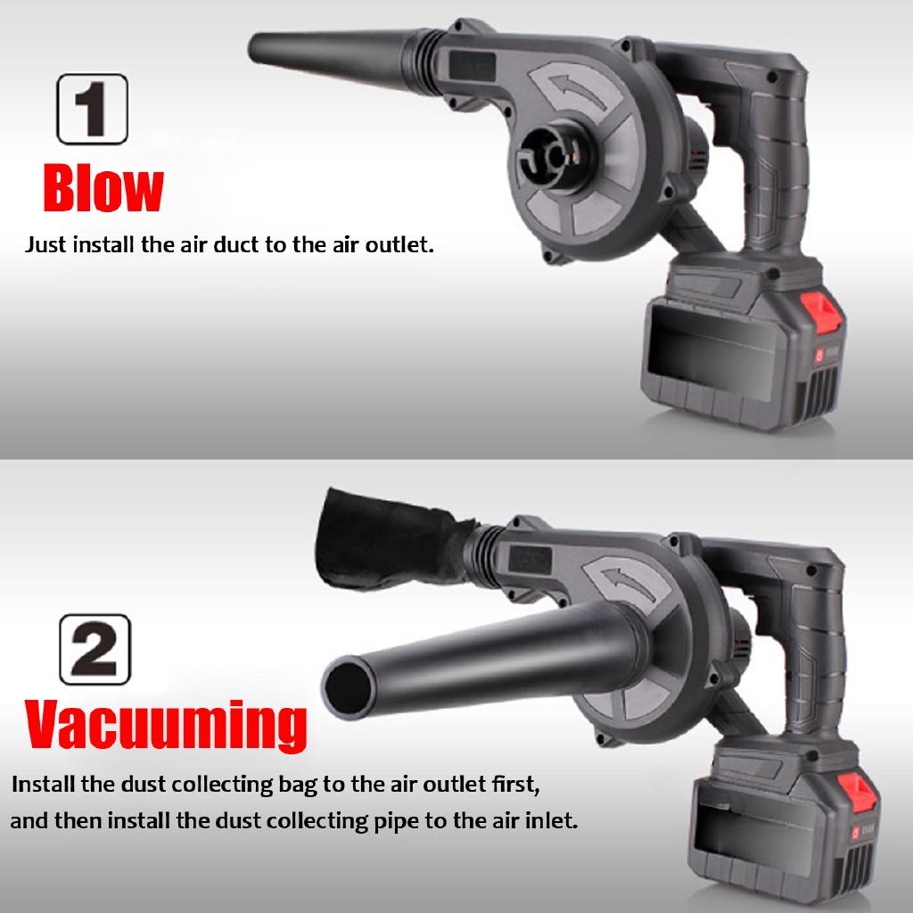 Brushless Cordless Electric Air Blower Handheld Leaf Blower And Suction Computer Dust Collector Vacuum Cleaner Tool 2000W