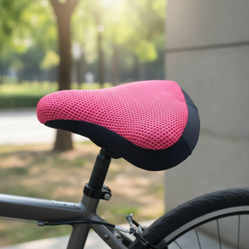 4PCS 3D Fabric Bike Seat Cover Breathable Mesh Bicycle Saddle Cover Riding Equipment