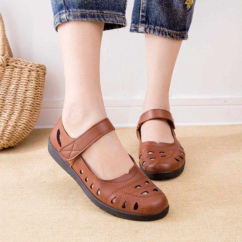 SoftSole Mom's Shoes Sandals Summer Comfort Flat Sole Women's Shoes Non-Slip Comfortable Lightweight Walking Sandals