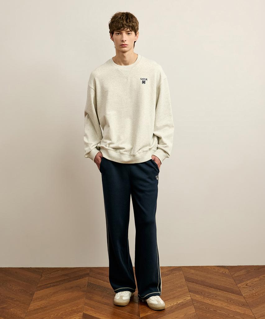 SATUR Rawton Stitch Track Pants Navy