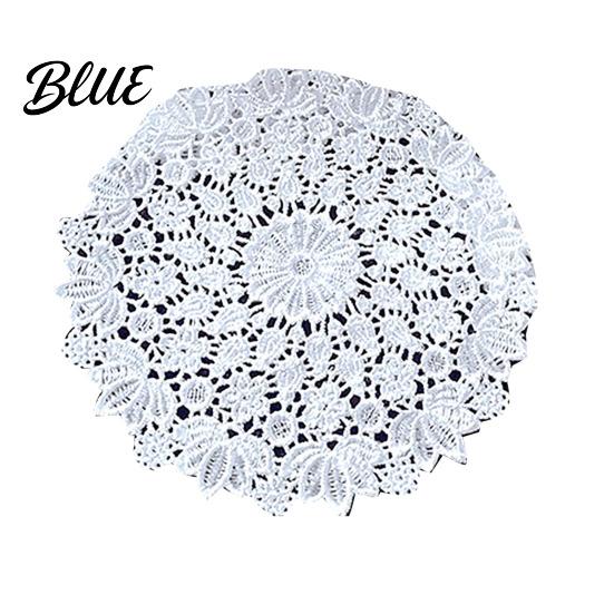 White Lace Coaster Heat Insulation Drink Decorative Floral Retro Vintage Round Table Coasters Mat Protects