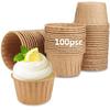 FUZHENTU Muffin Cups, 100-Count, Muffin Pans, Paper Side Dish Cups, Baking Cups, Heat-Resistant Paper Disposable Cups, Cake Molds, DIY Baking Supplies