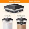 6 Pack 4x4 Solar Post Lights Outdoor, 40 LEDs 30 Lumens Fence Post Solar Lights Outdoor with 3 Modes