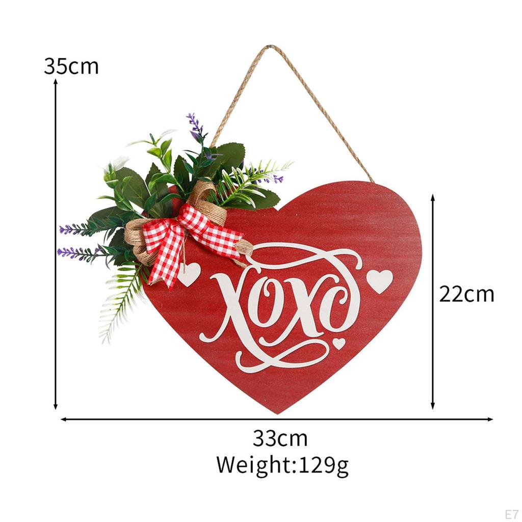 Heart-Shaped Wooden Love Plaque for Valentine's Day Decor