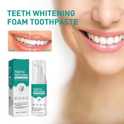 60ml Teeth Whitening Foam Toothpaste Powerful Whitening Without Sensitivity Safe And Effective On Oral Health Original Formula