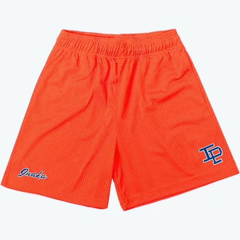 American Trendy Mesh Sports Shorts: Unisex Knee-Length for Running, Training, Basketball