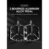WEST BIKING Aluminum Alloy Bicycle Pedals Double DU Bearing 3 Perrin Chromium-molybdenum Steel Shafts MTB Road Bike Accessories