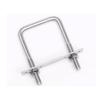 304 Stainless Steel U-Shaped Square Card Clamp Set with M6 Screw Bolt, Right Angle Design, In Stock