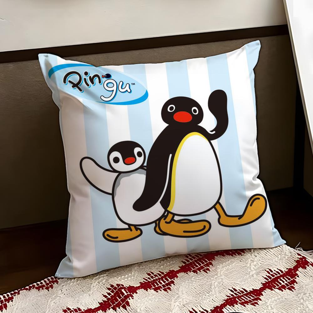 Cartoon Cute PPingu Cushion Cover Reversible Soft Durable Pillow Cover Home  Car MultiScene Use for Daily Comfort