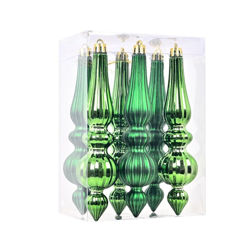 

6 шт./набор Ледяные полоски Домашние капли воды Новый год Расписные конусообразные подарки Пластиковые декоративные шары Доступно несколько вариантов