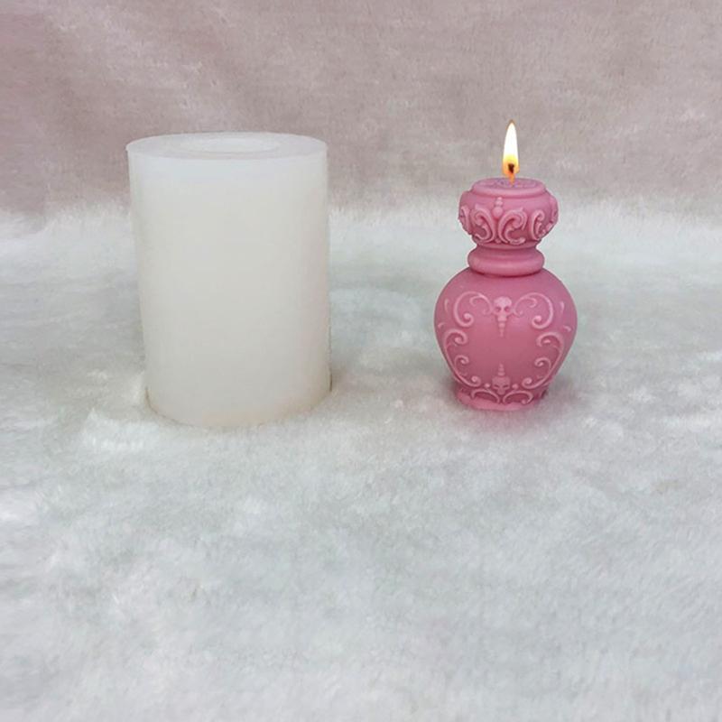Candle Silicone Mould Tulip Shape Epoxy Resin Mold for Perfume Bottle DIY Candle Making Handmade Crafts Home Decor
