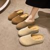Retro half-drag new spring slack suede bag head lazy non-slip half-slippers outer wear