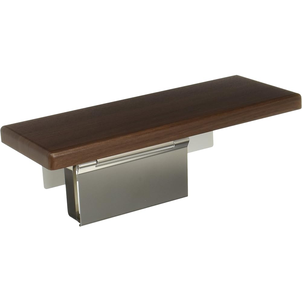 TOTO YH403FMR #MW Stainless Steel (Matte) Paper Roll with Shelf (Wood) Dull Brown