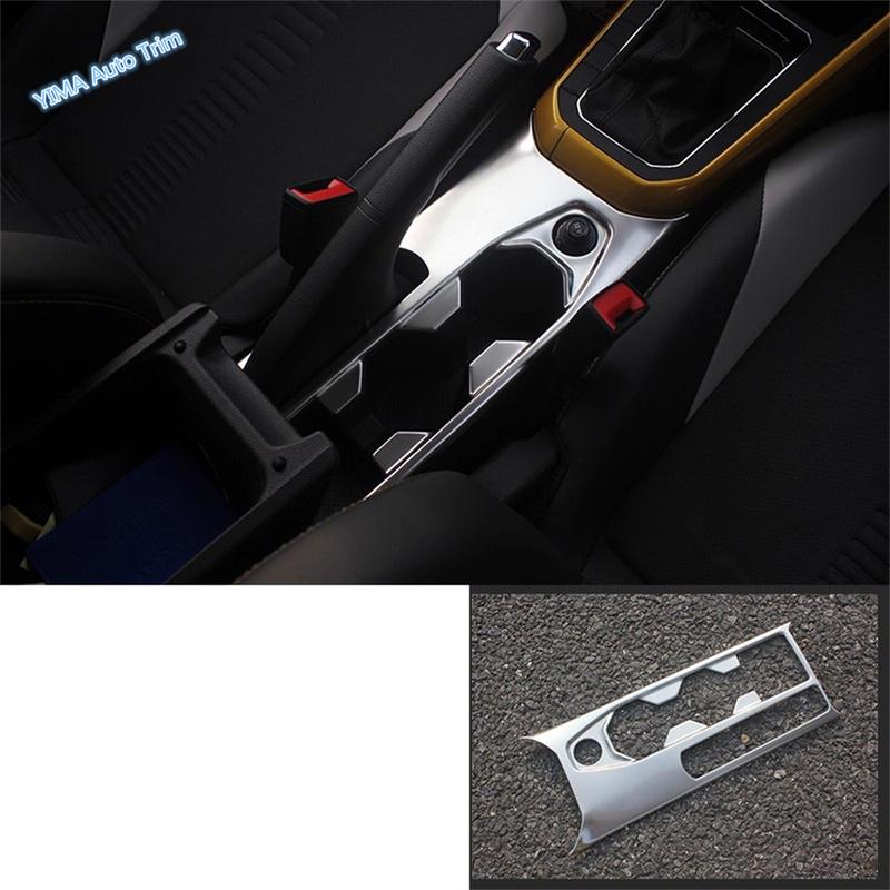 Stainless Steel Gear Shift Panel Decoration Stickers Cover Trim Fit For VW Volkswagen Polo    LHD Accessories