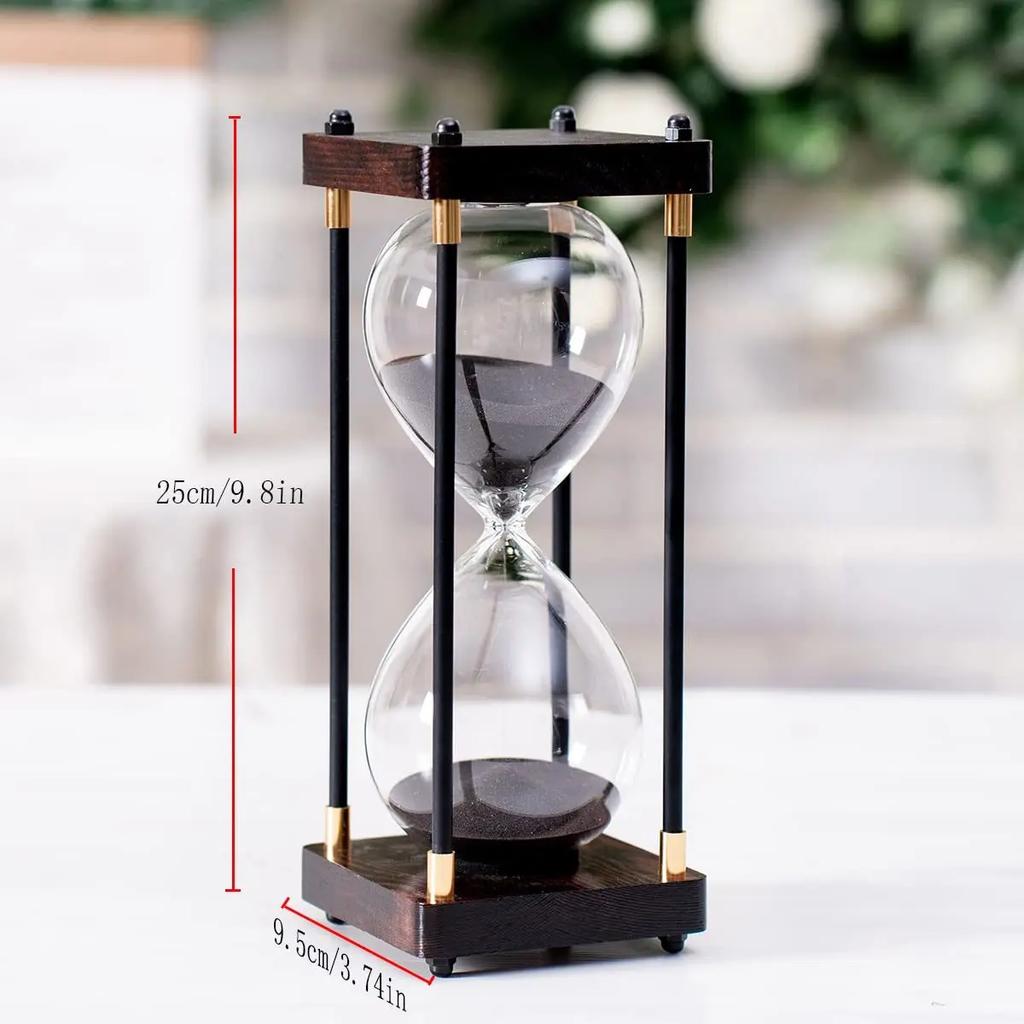 Luxury 30Min Modern Geometric Hourglass Timer Elegant Desk Accessory For Home Office Study Time Management Gift Idea