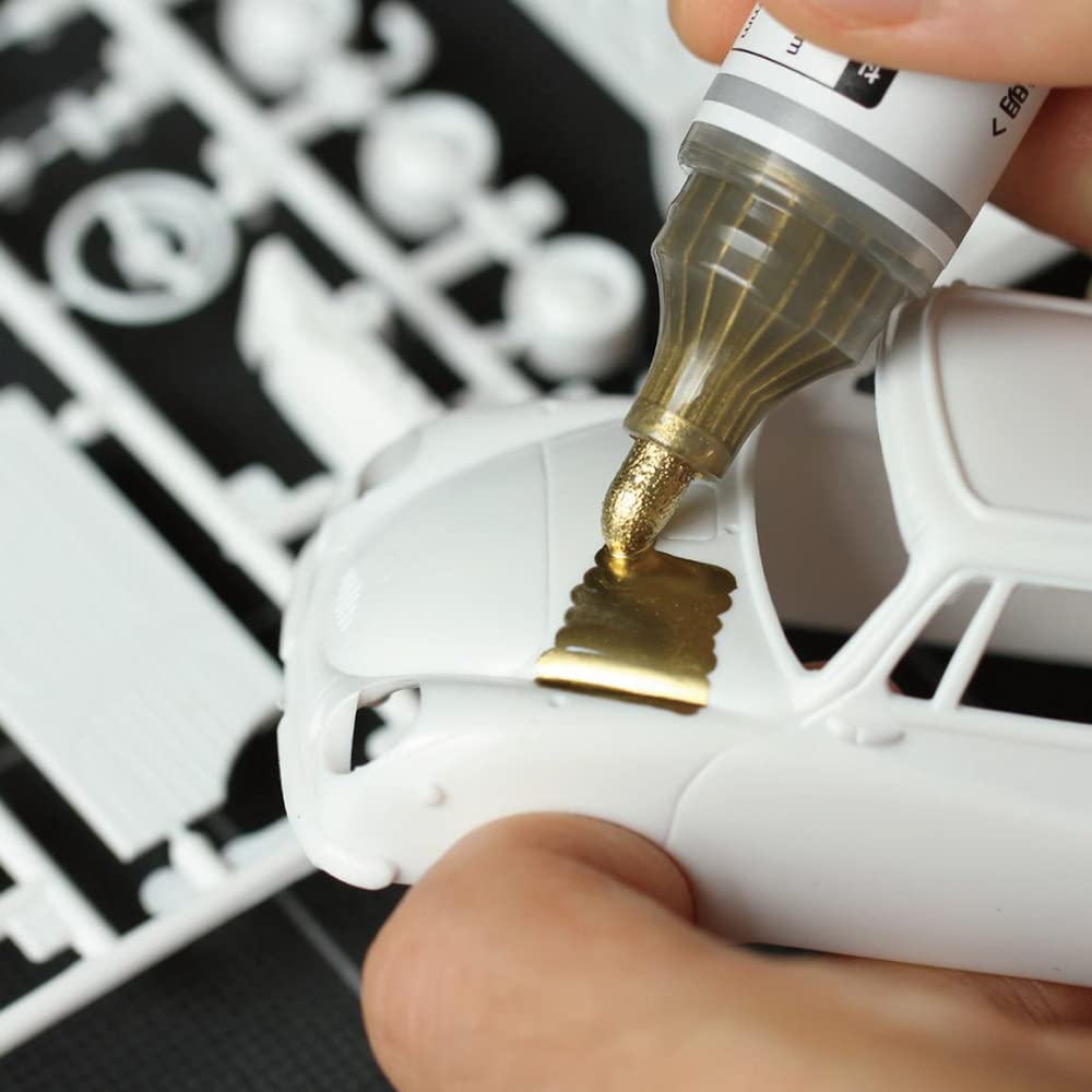 Zebra Maki Paint Marker Extra Fine Point Pen Set and White & (YYT20-AZ-A6) Gold, Silver,