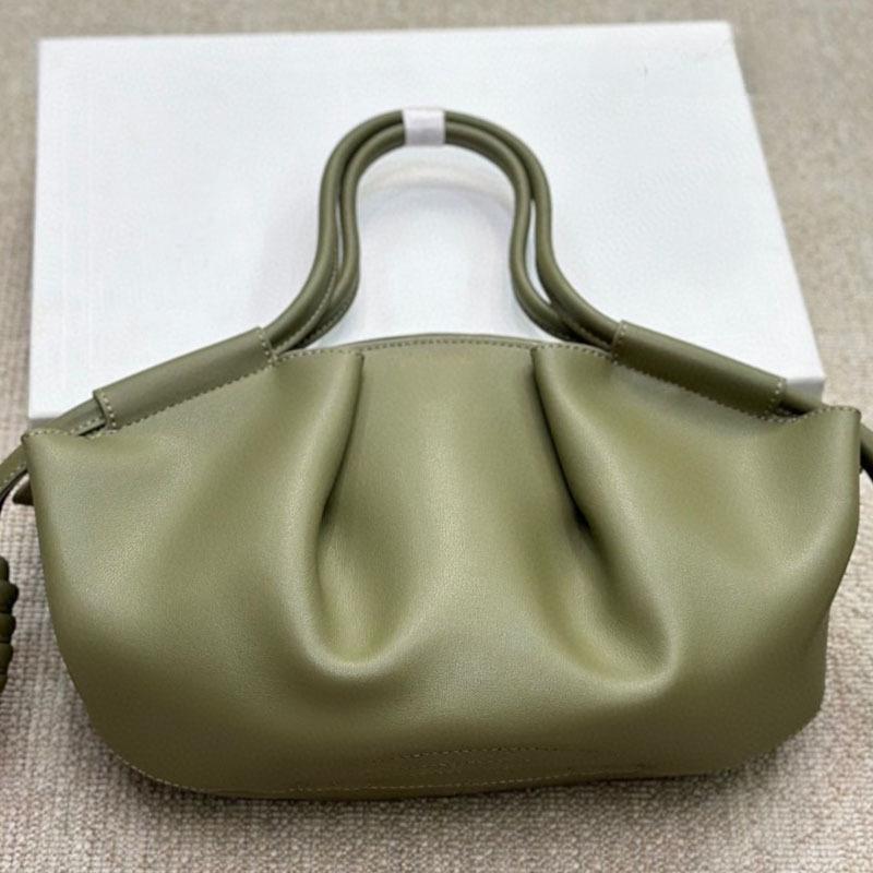 

Жіноча шкіряна сумка-тоут Luojia 2024 високого класу з пельменями - модний портативний аксесуар для подіуму 33*17*11cm without logo зелений