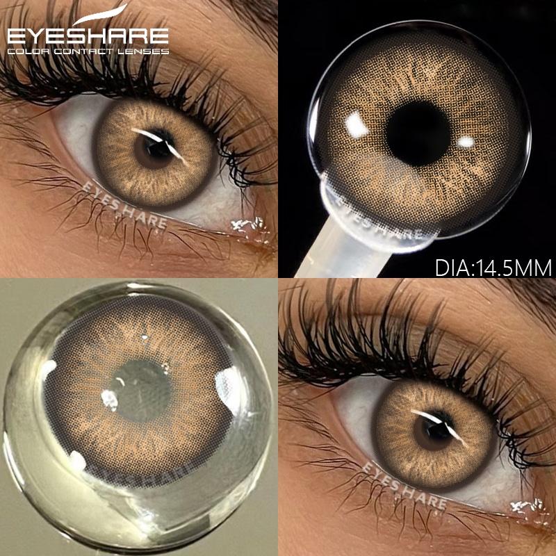 1 Pair Blue Color Contact Lenses Colored Lenses for Eye Beauty Makeup Gray Pupils Lens Yearly Cosmetic Green Contacts