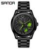 Sanda TEMU Men's Waterproof Quartz Watch with Hollow Dial and Steel Band