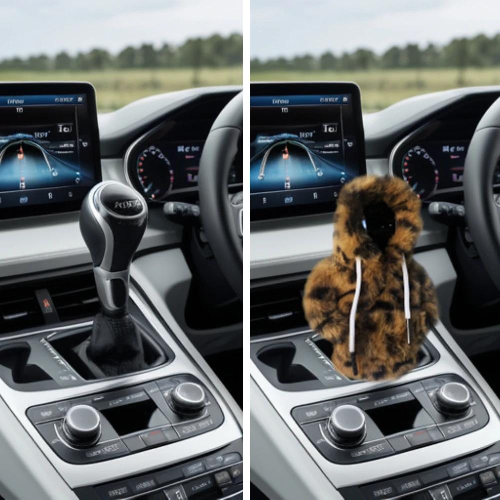 Gear Change Lever Sweatshirt Covers Shifter Knob Hoodie Car Decoration Universal Car Gear Lever Cover Speed Lever Sweatshirt
