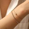 Gold Plated Layered Cubic Zirconia Heart Bracelet Dainty Tennis Chain Jewelry