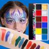 12-Color Body & Face Oil Paint for Stage Makeup, Halloween & Christmas