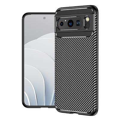 TPU Phone Case for Google Pixel 8 Pro,Carbon Fiber Texture Anti-scratch Mobile Phone Cover