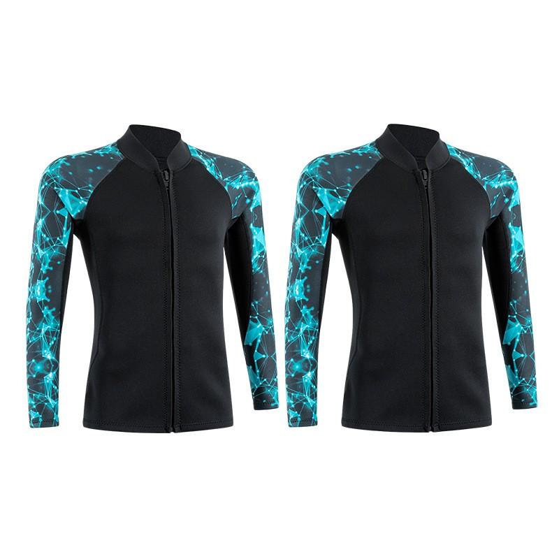 2mm Neoprene Wetsuit Top Bottom Set Women Men Warm Water Sports Swimming Snorkeling Surfing Diving