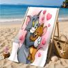 Cat And mouse Romance Beach Towel, Super Soft Microfiber, Perfect Gift for Her/Him, Birthday, for Pool, Beach, Travel, Decor Beach Party