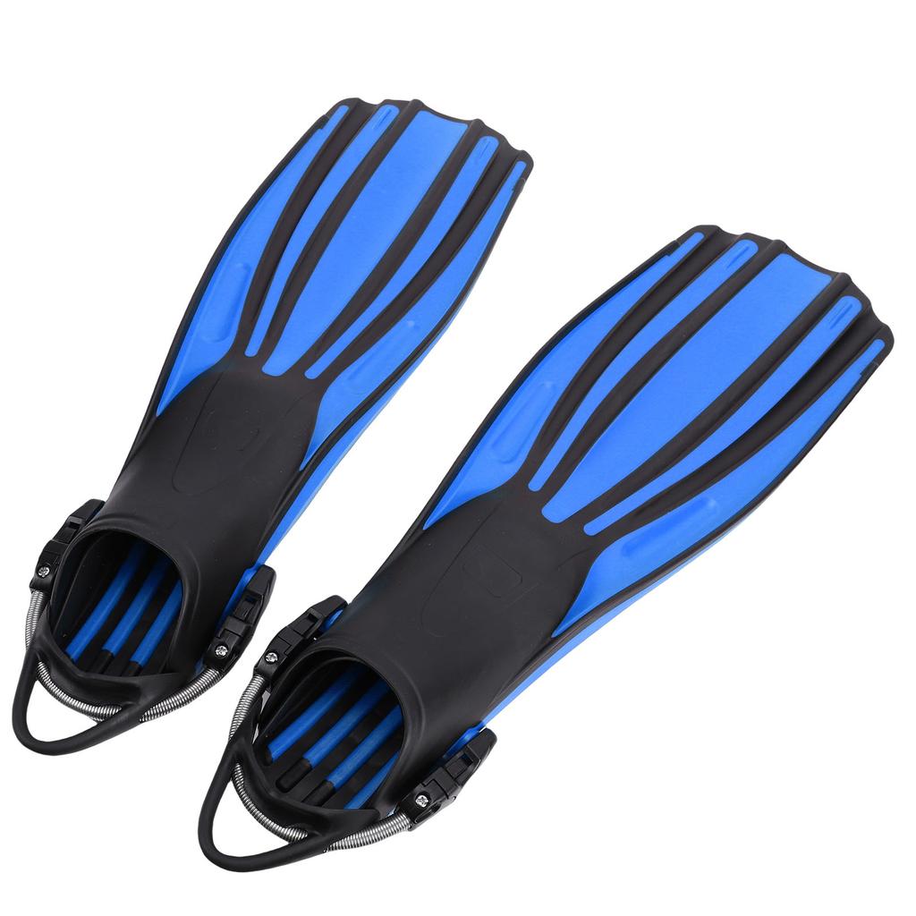 1 Pair Diving Fins TPR Adjustable Long Professional Diving Flippers for Scuba Diving Swimming Surfing Blue R