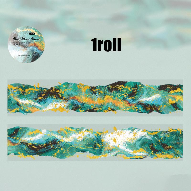 

Мистер. Бумажный скотч с морским пейзажем 200см/рулон Разноцветные волны Пейзаж ПЭТ-скотч Дом Ежедневники Запись Путешествия Украшение Подарки