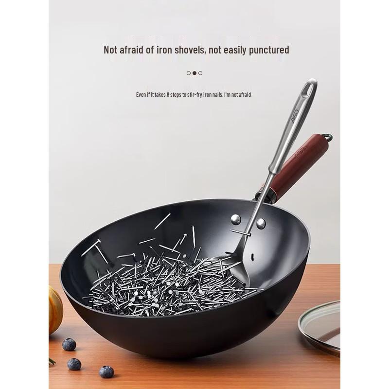 ASD 30cm Rust-Resistant Uncoated Fine Iron Wok