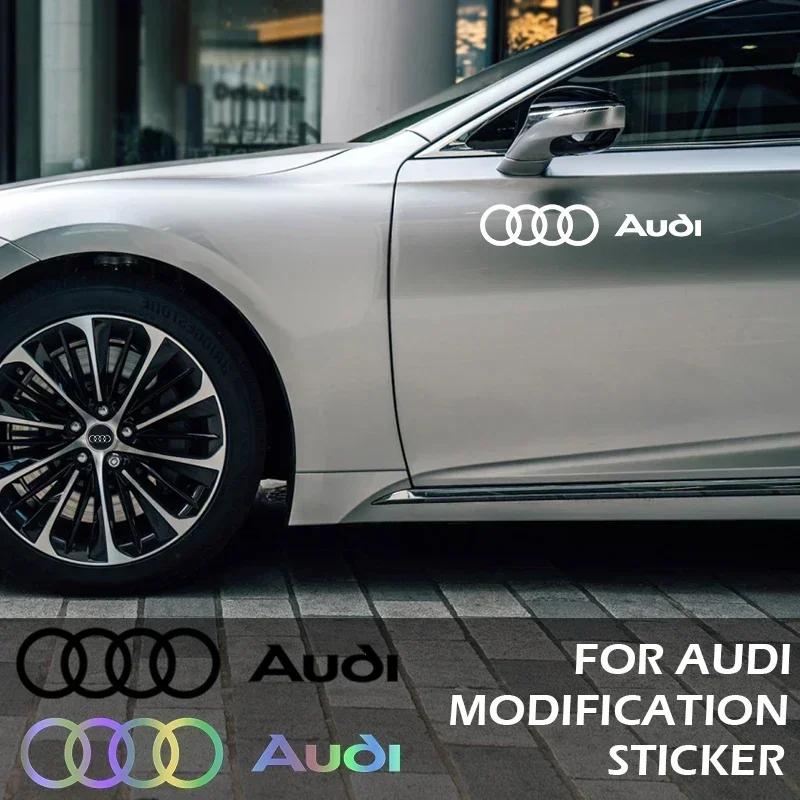 2pcs Car Sticker Both Side Body Auto Vinyl Film Stylish Personalized Decals For For AUDI A3 A4 A5 A6 Q7 RS3 RS4 Car Accessories