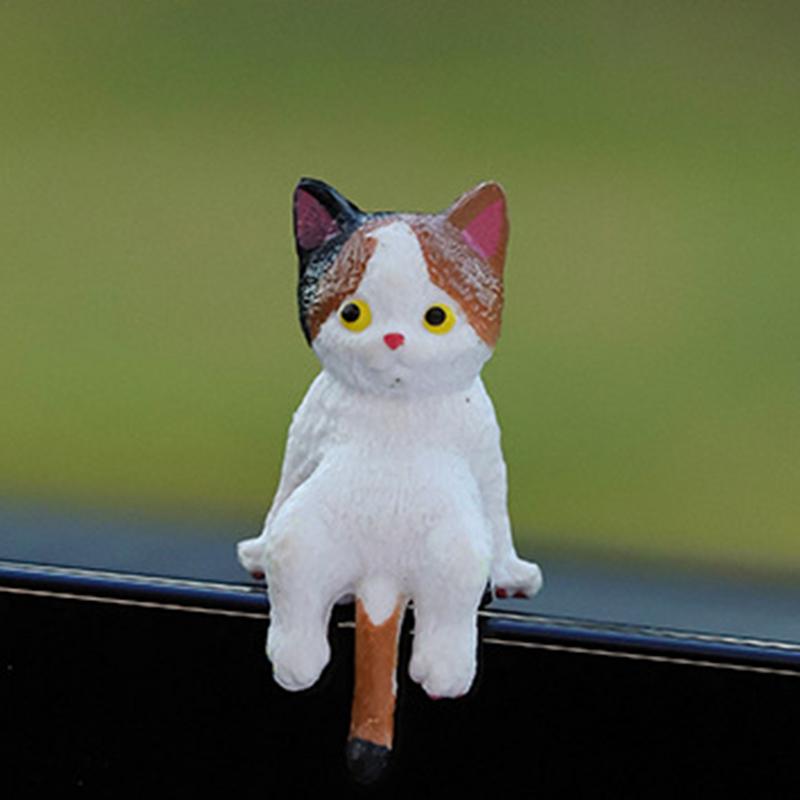 Cat Car Dashboard Decor Car Cartoon Display Screen Decor 5PCS Cute Display Screen Charm Portable Ornaments For Vehicles Home