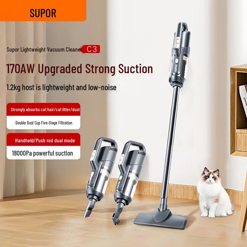 SUPOR Wired Handheld Vacuum Cleaner EVCS-C3 CN plug (adapter included)