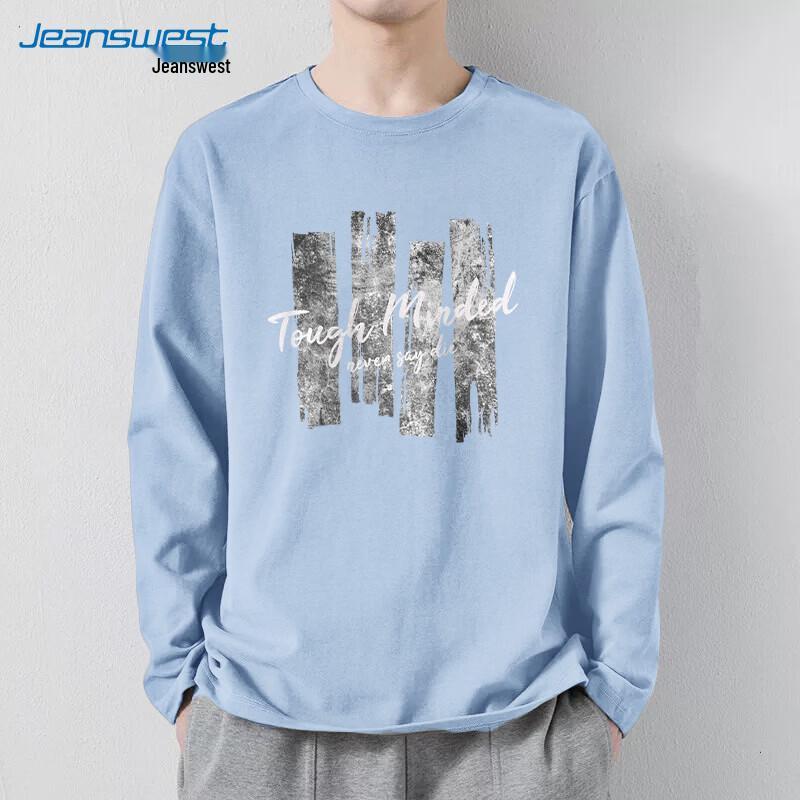Jeanswest Men's Cotton Long Sleeve Round Neck T-Shirt