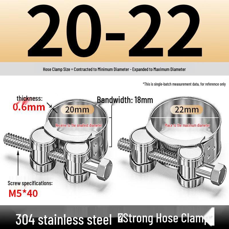 Aokewen Stainless Steel Heavy-Duty Pipe Clamps