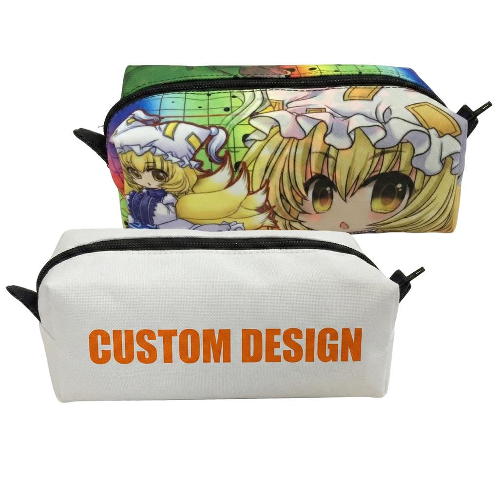 Custom Make up Bag Anime Pencil Case Pouch with Printed Pattern Cute Design School Back to School Christmas & Thanksgiving