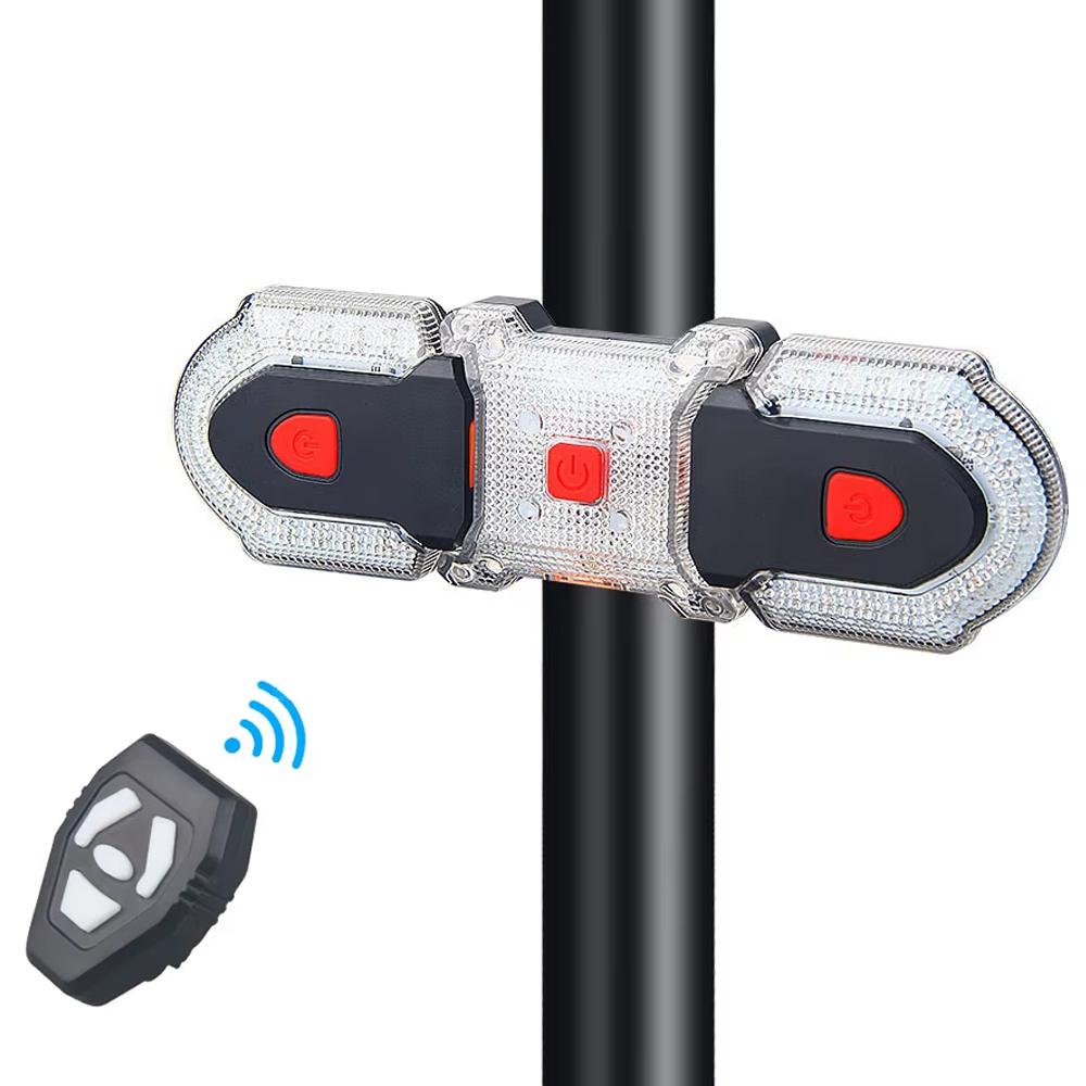 

Bicycle Turn Signal Rear Light USB Rechargeable LED Bicycle Lamp Bike Wireless Remote Control Taillight MTB Road Bike Rear Light чорний