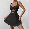 Summer New Women's Clothing Sleeveless Suspender Hollow Dress Sexy Slim Temperament Versatile Short Skirt