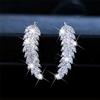 Korean Earrings S925 Silver Color Heart Bling Zircon Stone Stud Earrings for Women Fashion Jewelry 2024 Trend