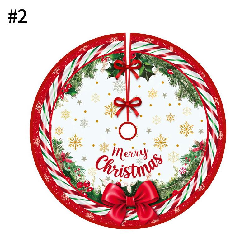40-90cm Christmas Tree Skirt White Snowflake Xmas Tree Skirt Christmas Tree Decorative Base Carpet New Year Navidad Party Decor